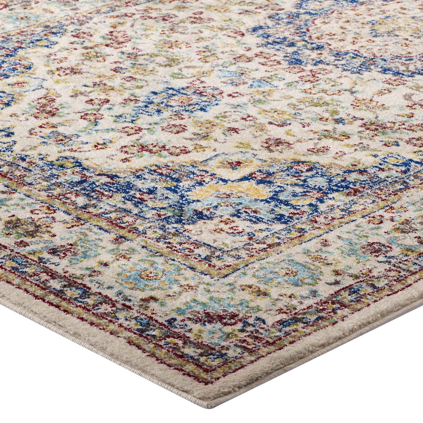 Modway Meryam Distressed Persian Medallion 5x8 Area Rug - R-1147-58 | Rugs | Modishstore - 3