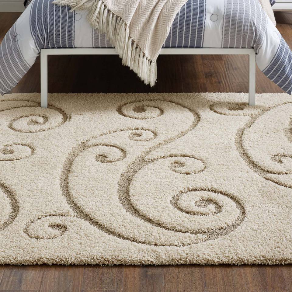 Modway Jubilant Sprout Scrolling Vine 8x10 Shag Area Rug - R-1148-810 | Rugs | Modishstore - 7
