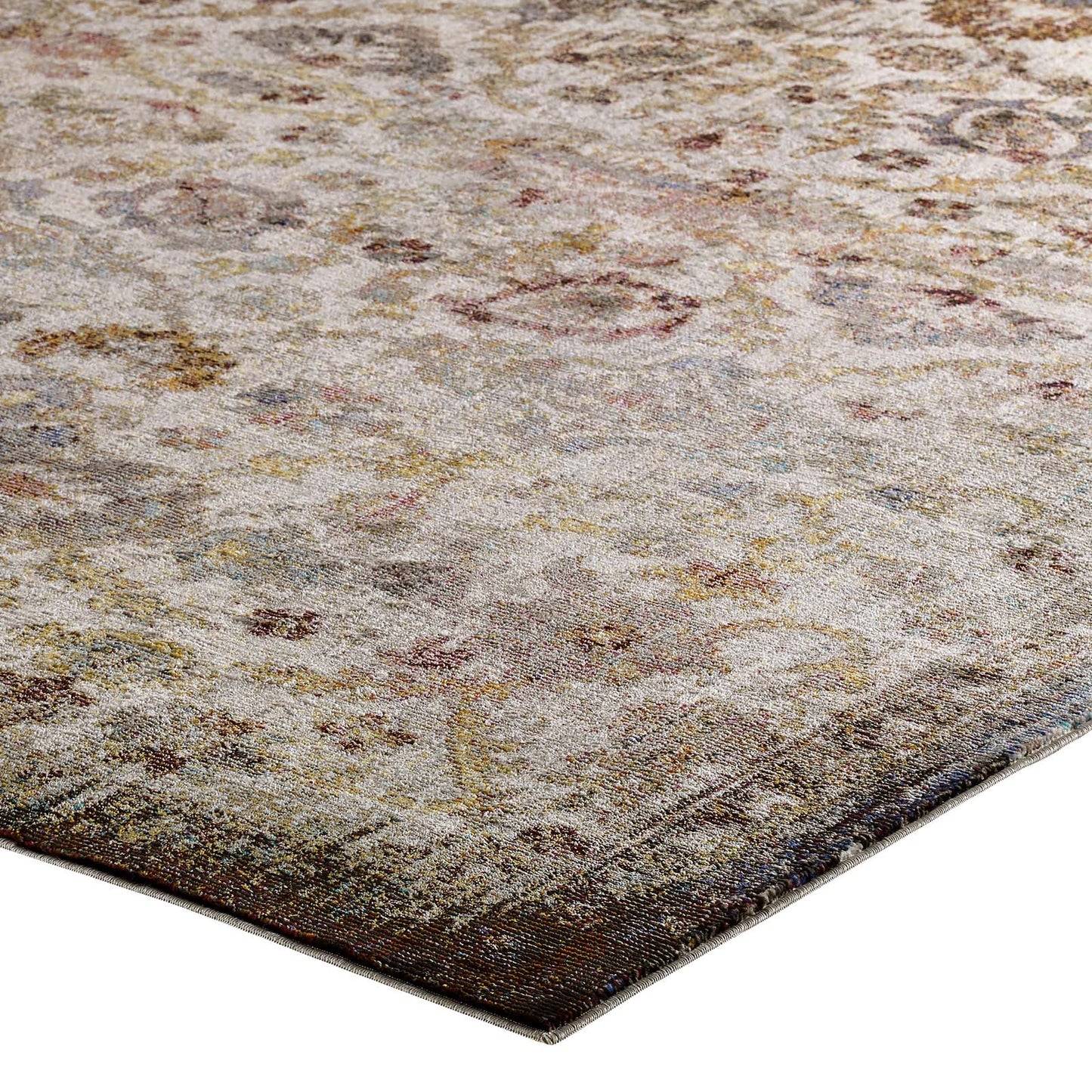 Modway Success Kaede Distressed Vintage Floral Moroccan Trellis 4x6 Area Rug - R-1161-46 | Rugs | Modishstore - 3