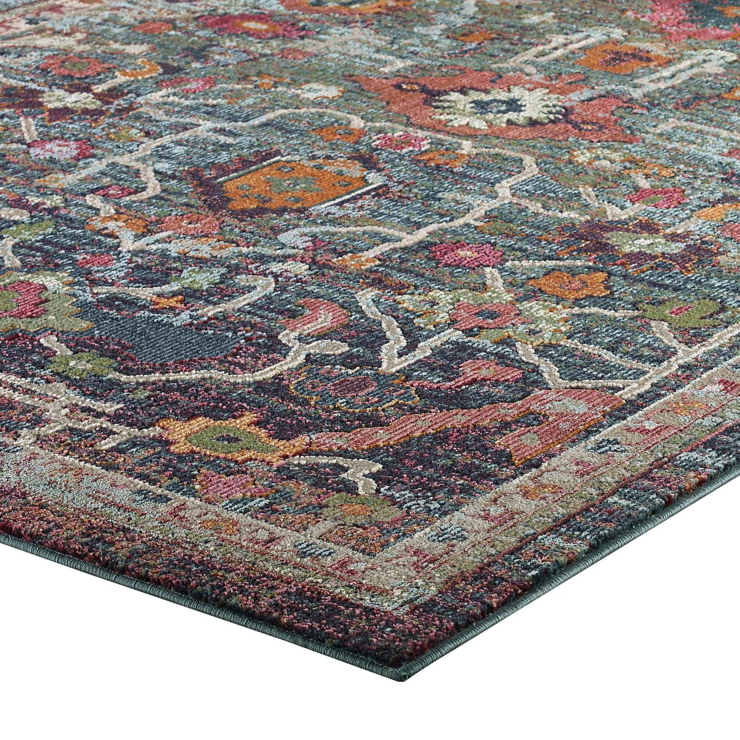 Modway Tribute Every Distressed Vintage Floral 5x8 Area Rug - R-1186-58 | Rugs | Modishstore - 3
