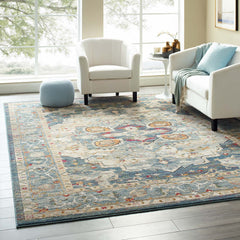 Modway Tribute Diantha Distressed Vintage Floral Persian Medallion 8x10 Area Rug - R-1190-810