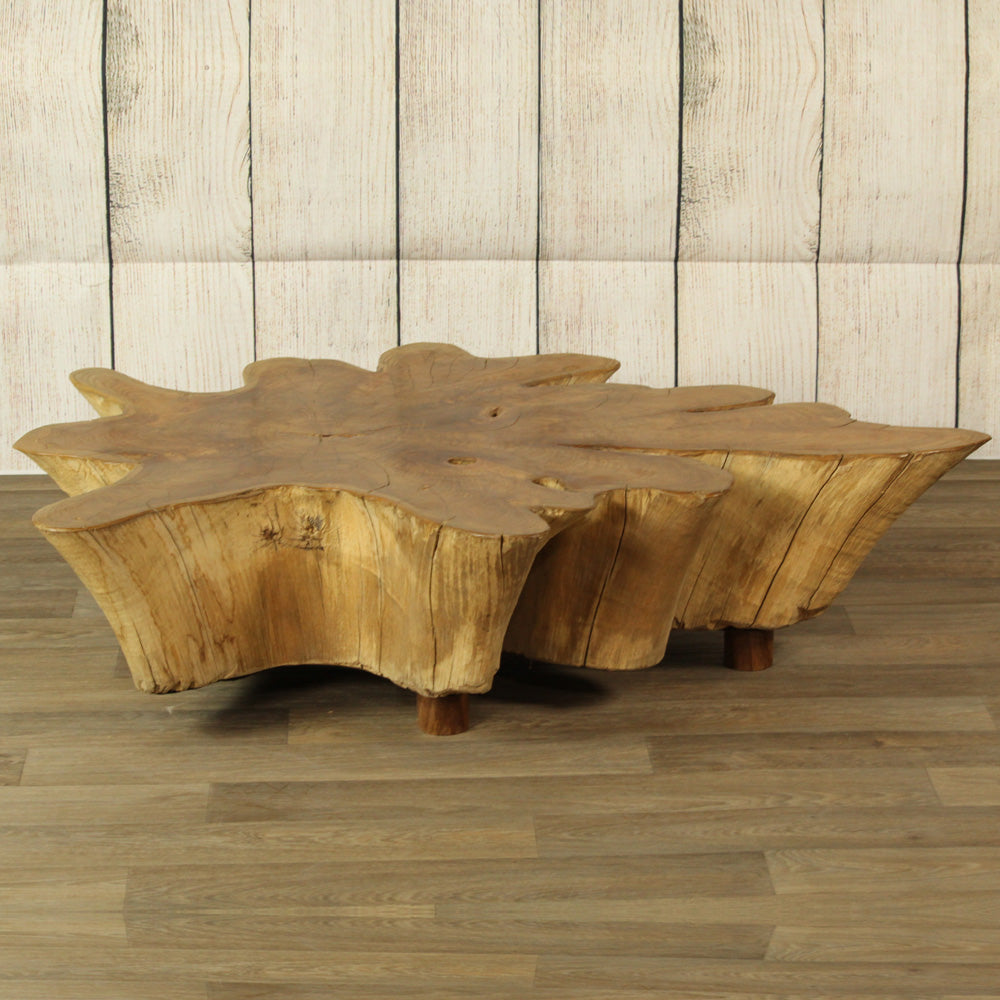 Antique Teak Thick Slab Coffee Table by Artisan Living-2