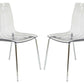 LeisureMod Ralph Dining Chair in Clear, Set of 4 | Dining Chairs | Modishstore