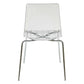 LeisureMod Ralph Dining Chair in Clear, Set of 4 | Dining Chairs | Modishstore - 5