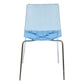 LeisureMod Ralph Dining Chair in Transparent Blue | Dining Chairs | Modishstore - 4