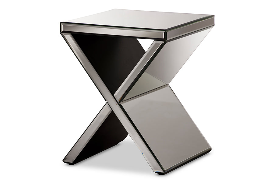 baxton studio morris modern and contemporary hollywood regency glamour style accent side table | Modish Furniture Store-3