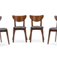 baxton studio sumner mid century style walnut brown 5 piece dining set | Modish Furniture Store-3