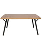 LeisureMod Ravenna Modern Rectangular Wood 63" Dining Table With Metal Y-Shaped Joint Legs | Dining Tables | Modishstore