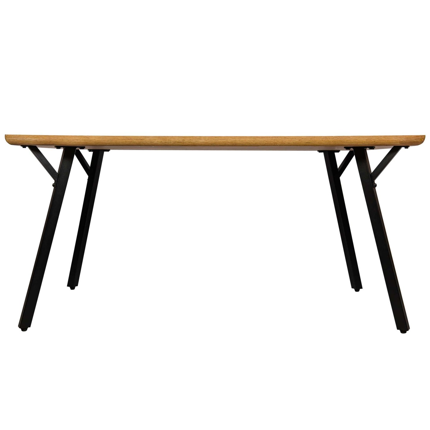 LeisureMod Ravenna Modern Rectangular Wood 63" Dining Table With Metal Y-Shaped Joint Legs | Dining Tables | Modishstore - 3