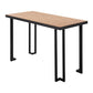 Roman Industrial Desk in Black Steel with Natural Wood Top By LumiSource | Desks | Modishstore - 5