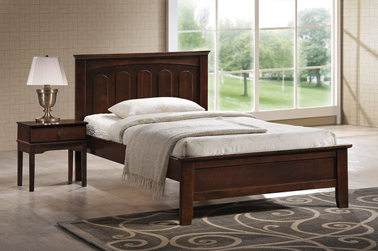 Baxton Studio Spuma Cappuccino Wood Contemporary Twin-Size Bed | Modishstore | Beds