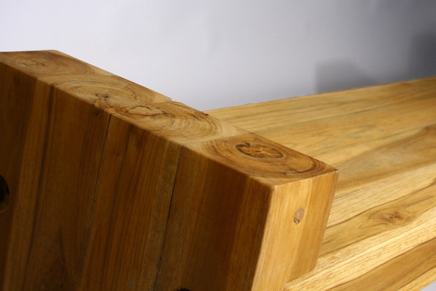 Strata Furniture Teak Block Bench - 4