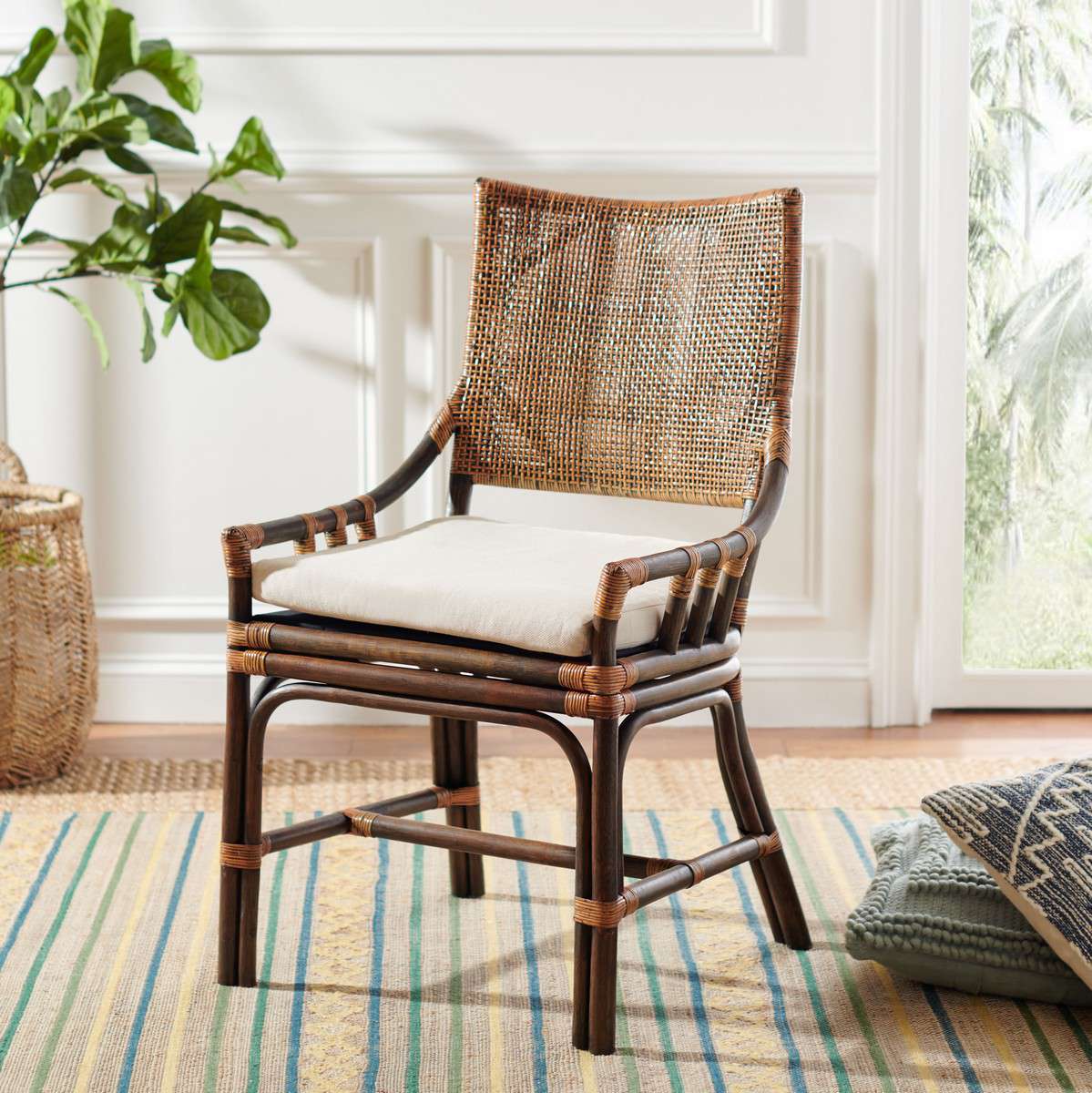 Safavieh Donatella Rattan Chair - Natural Wash – Modish Store