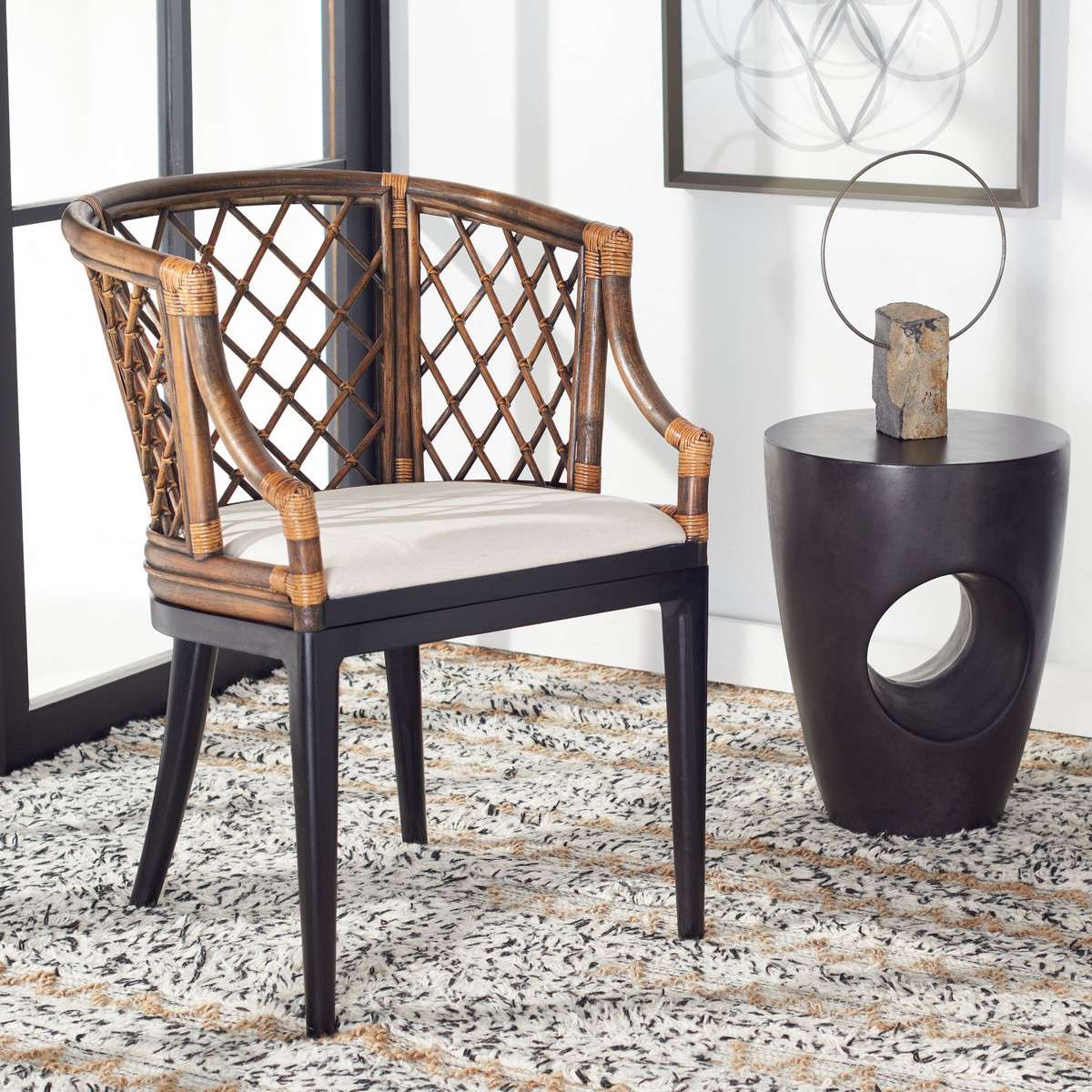 Safavieh Carlotta Arm Chair - Natural Wash | Accent Chairs | Modishstore - 4