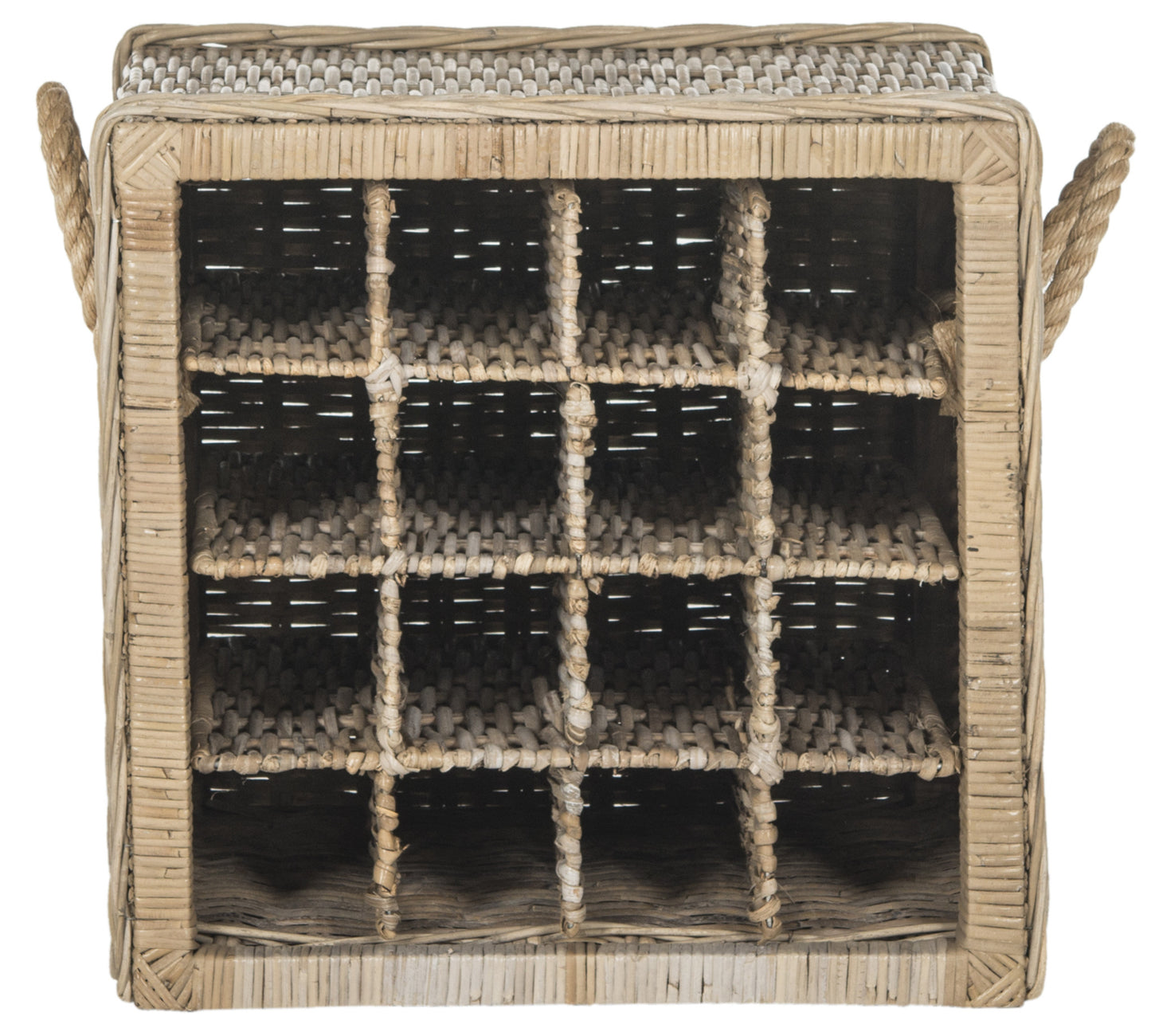 Safavieh Aziza 16 Bottle Wicker Wine Rack | Wine Racks |  Modishstore  - 2