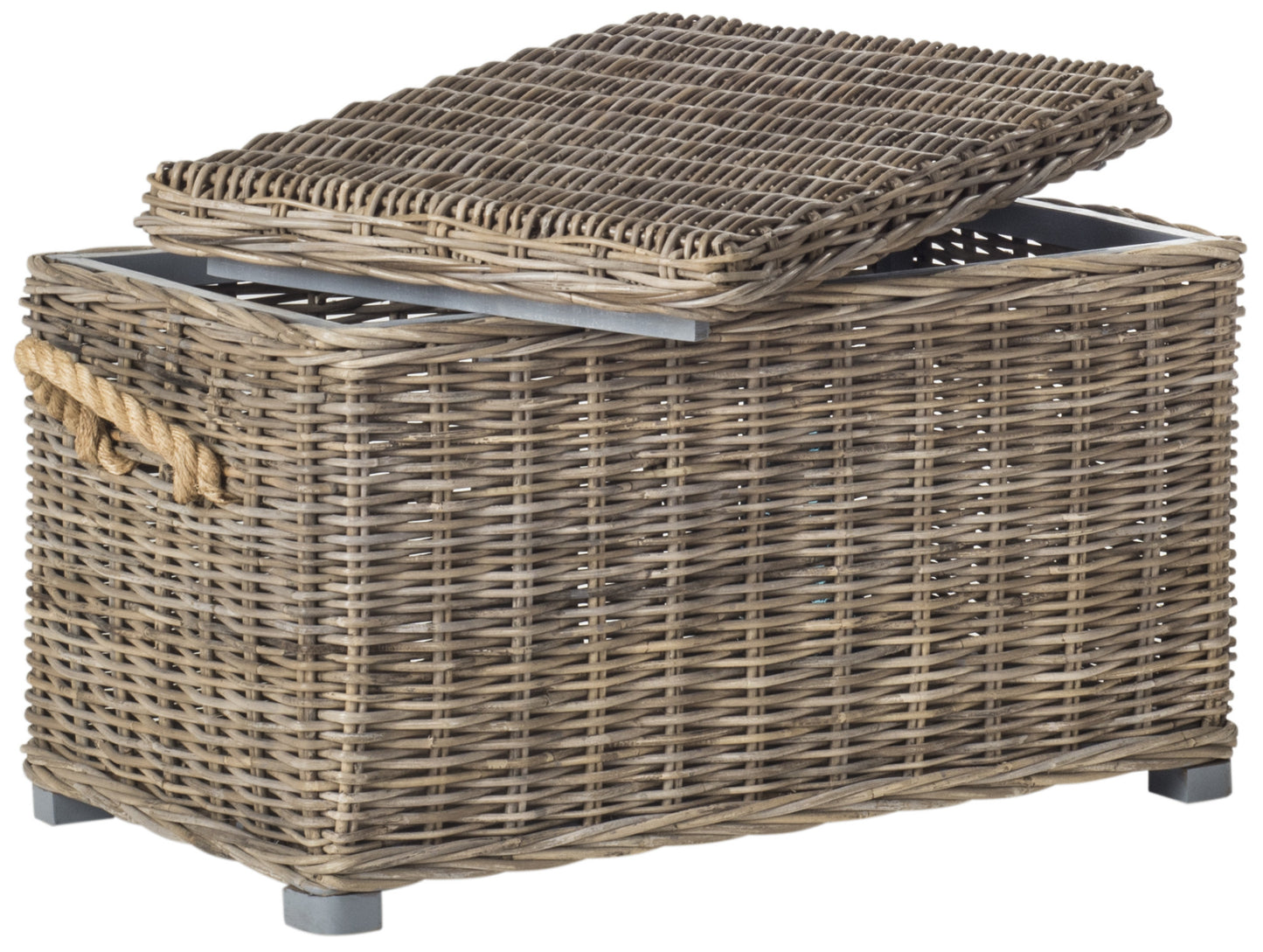 Safavieh Salim Wicker Trunk | Cabinets | Modishstore - 5