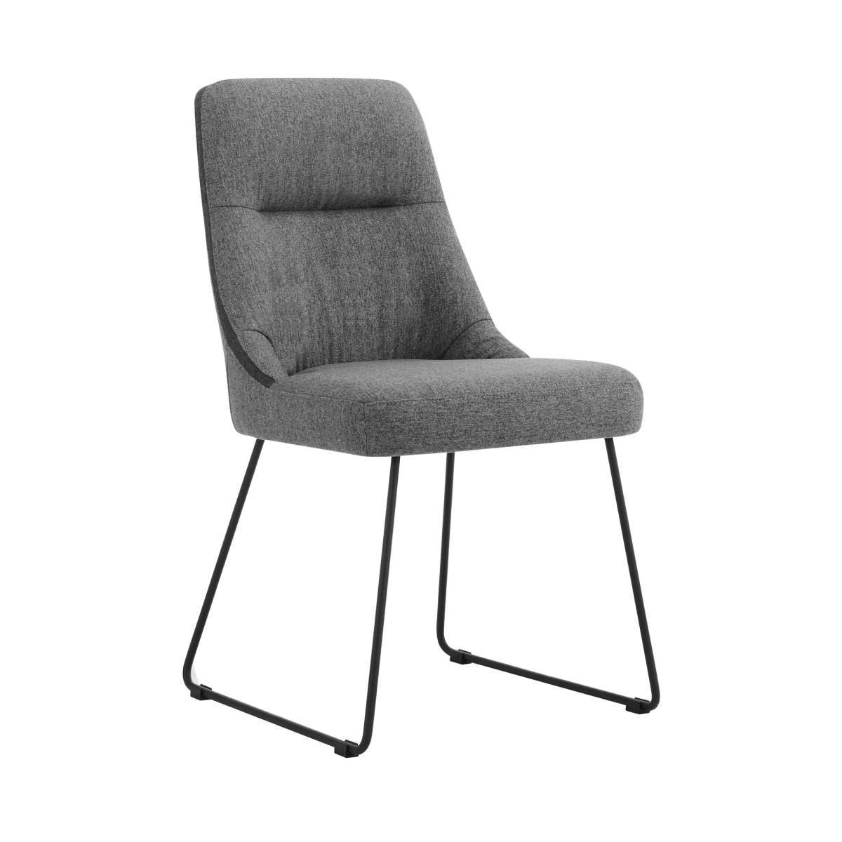 Andes and Quartz Gray Fabric 5 Piece Rectangular Dining Set By Armen Living | Dining Sets | Modishstore - 8