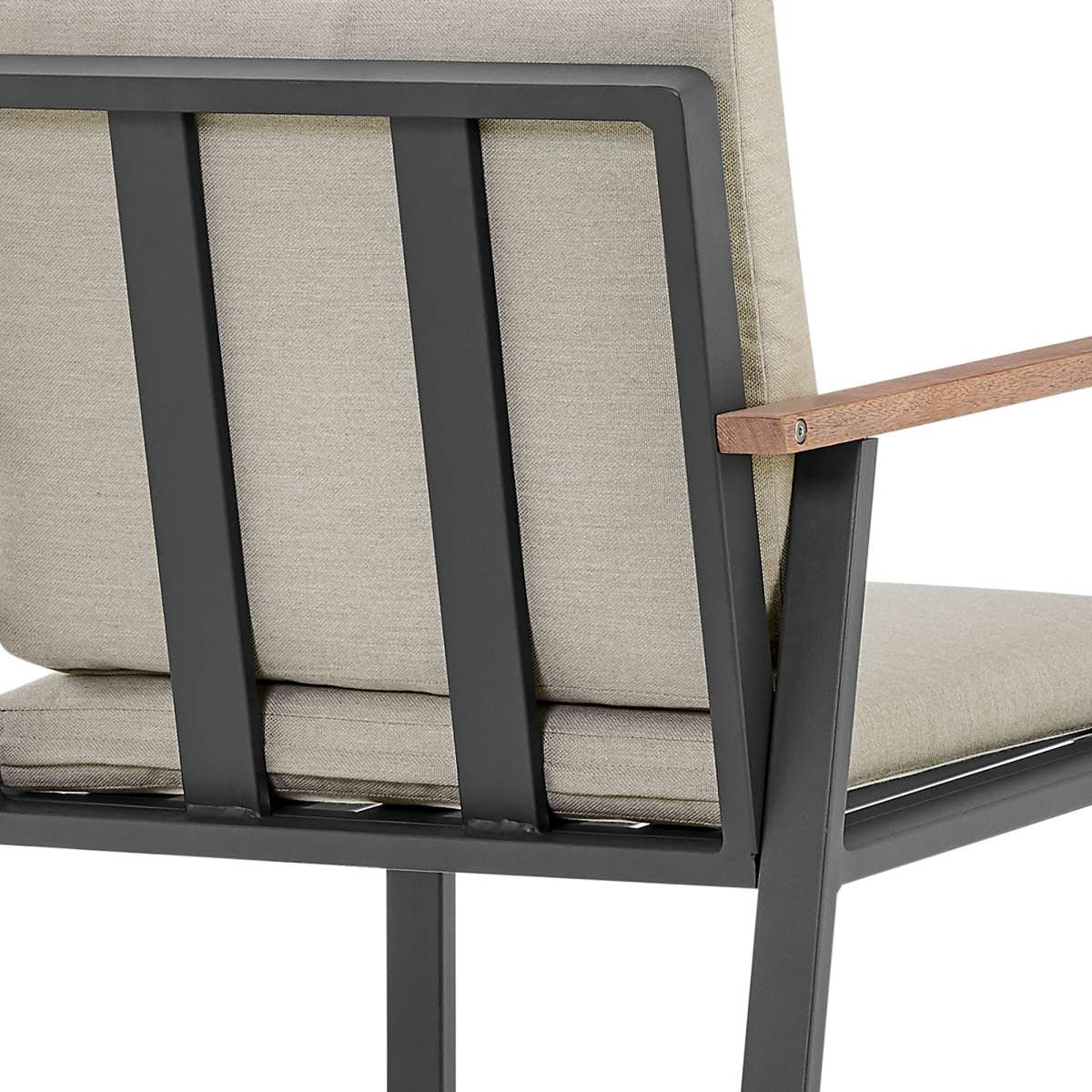 Nofi Outdoor Patio 9 Piece Dining Set in Charcoal Finish with Taupe Cushions By Armen Living | Outdoor Dining Sets | Modishstore - 8