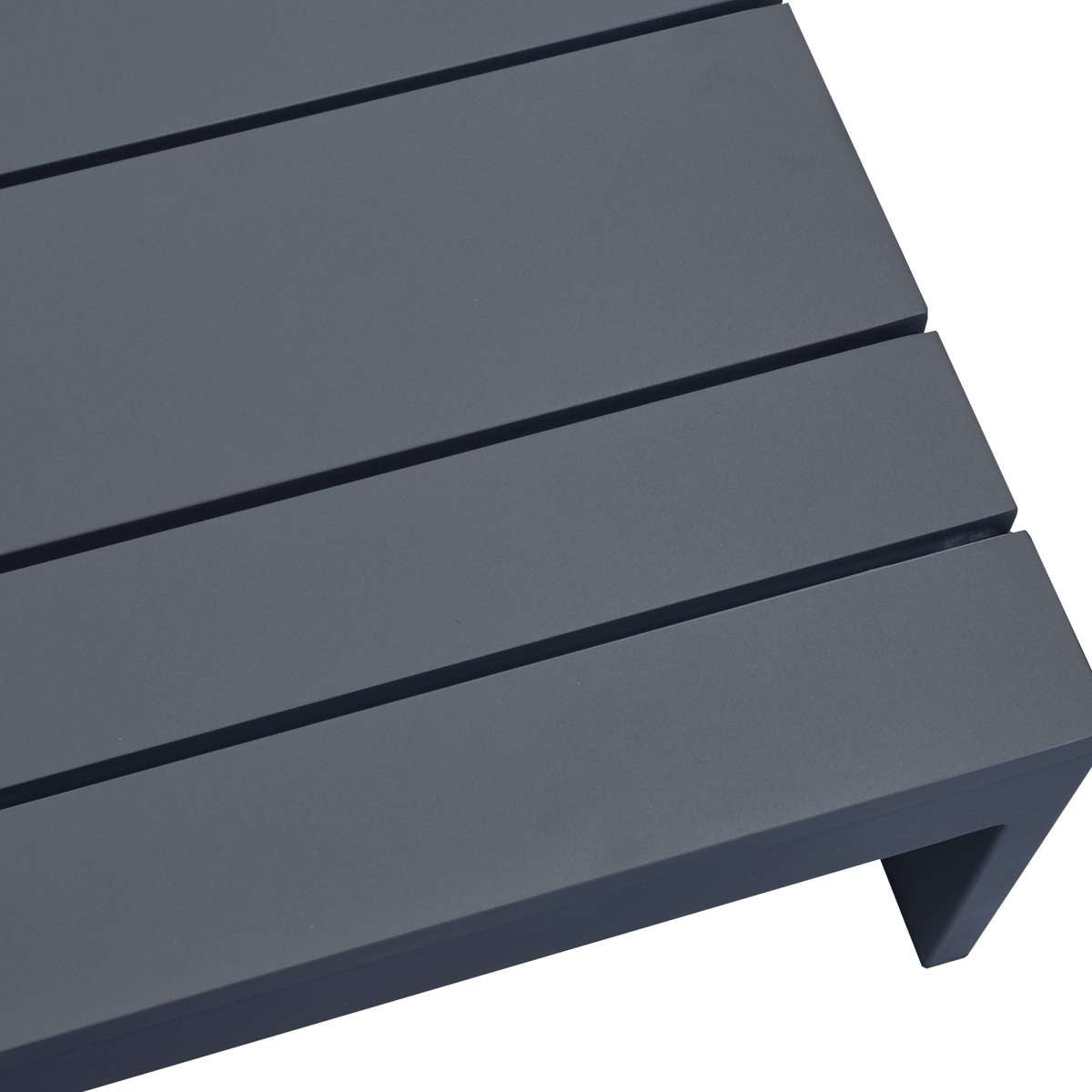 Razor Outdoor 4 piece Sectional set in Dark Grey Finish and Taupe Cushions By Armen Living | Outdoor Sofas, Loveseats & Sectionals | Modishstore - 8