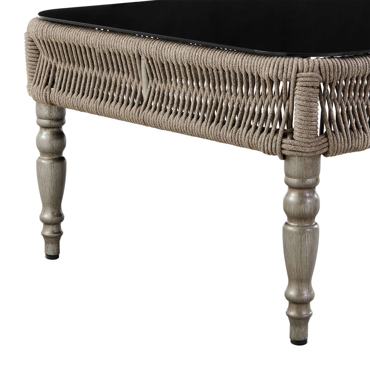 Safari 4 Piece Outdoor Aluminum and Rope Seating Set with Beige Cushions By Armen Living | Outdoor Sofas, Loveseats & Sectionals | Modishstore - 8