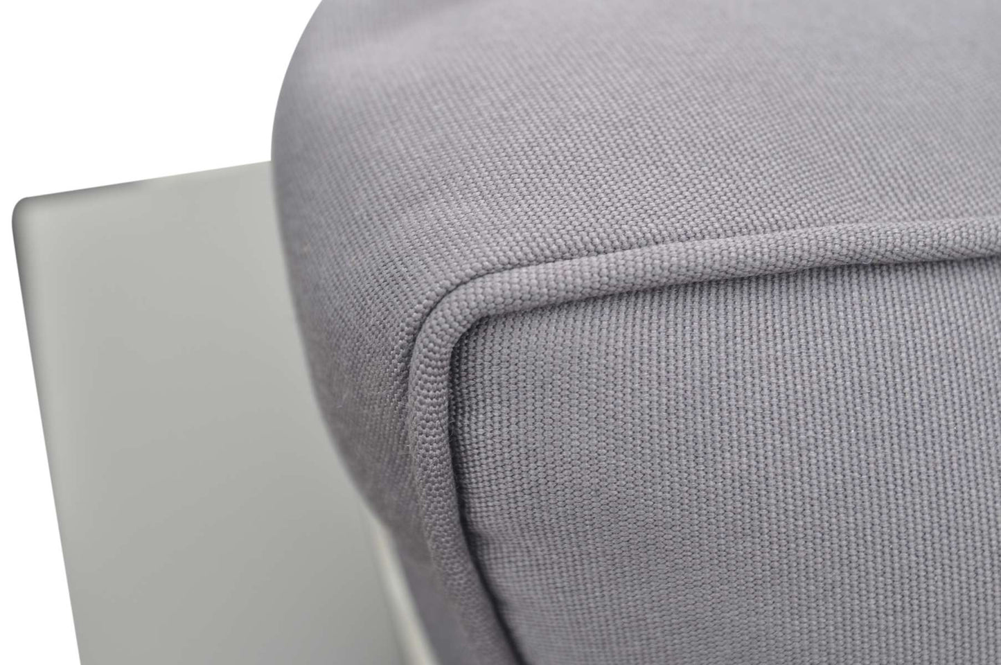 St Barts 4 piece Outdoor Patio Aluminum Set with Grey Fabric Cushions and White Glass Top By Armen Living | Outdoor Sofas, Loveseats & Sectionals | Modishstore - 9