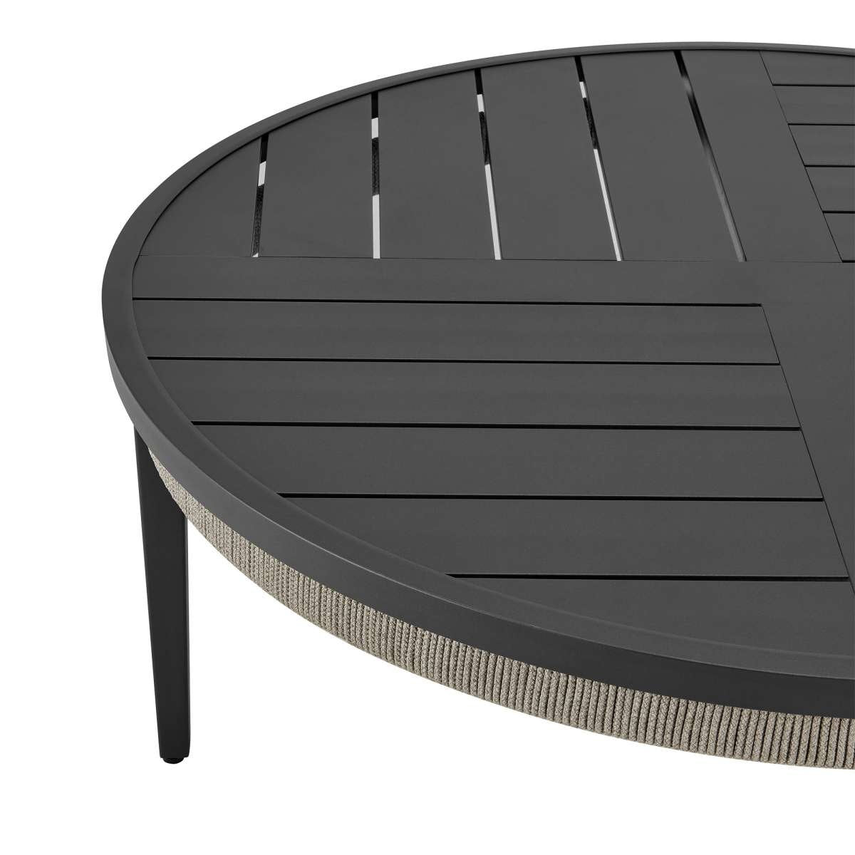 Zella Outdoor Patio 3 Piece Swivel Seating Set in Aluminum with Light Gray Rope and Cushions By Armen Living | Outdoor Chairs | Modishstore - 9