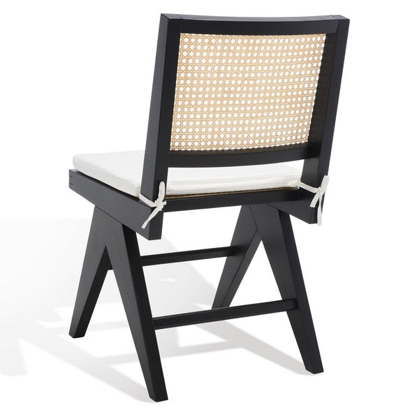 Safavieh Colette Rattan Dining Chair Set Of 2 - Black | Dining Chairs | Modishstore - 5