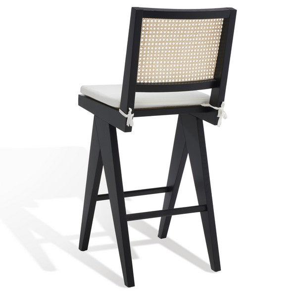 Safavieh Colette Rattan Barstool - Black | Bar Stools | Modishstore - 5