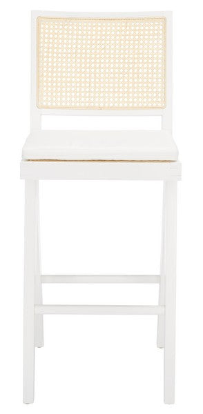 Safavieh Colette Rattan Barstool - White | Bar Stools | Modishstore - 5