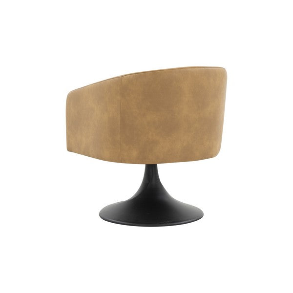 Safavieh Gonzalez Pedastal Chair - Light Brown | Accent Chairs | Modishstore - 5