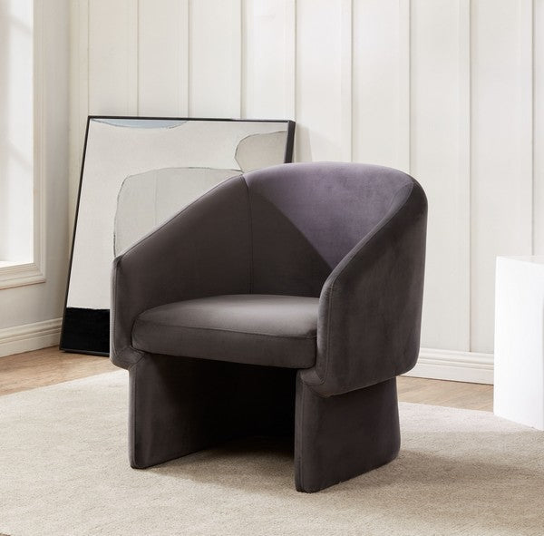 Safavieh Susie Barrel Back Accent Chair Dark Gray – Modish Store