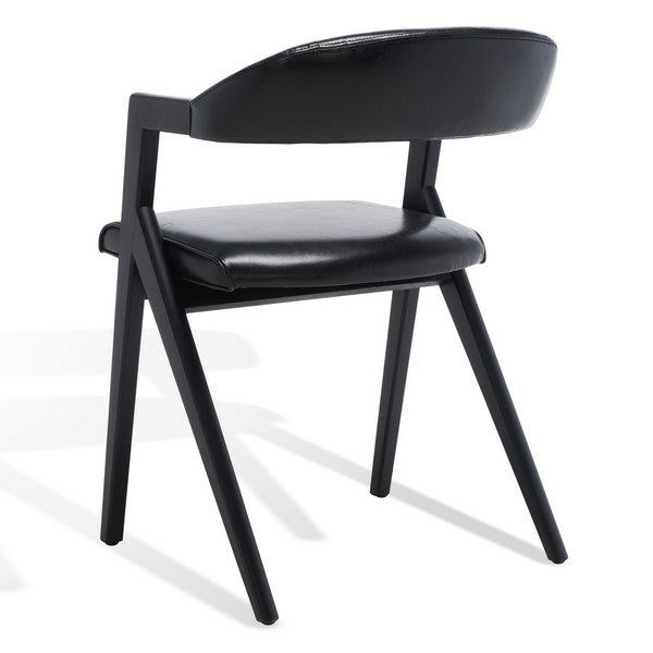 Safavieh Sherisse Vegan Dining Chair - Black | Dining Chairs | Modishstore - 5