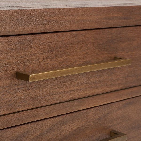 Safavieh Ariella 3 Drawer Wd Nightstand - Brown | Nightstands | Modishstore - 5