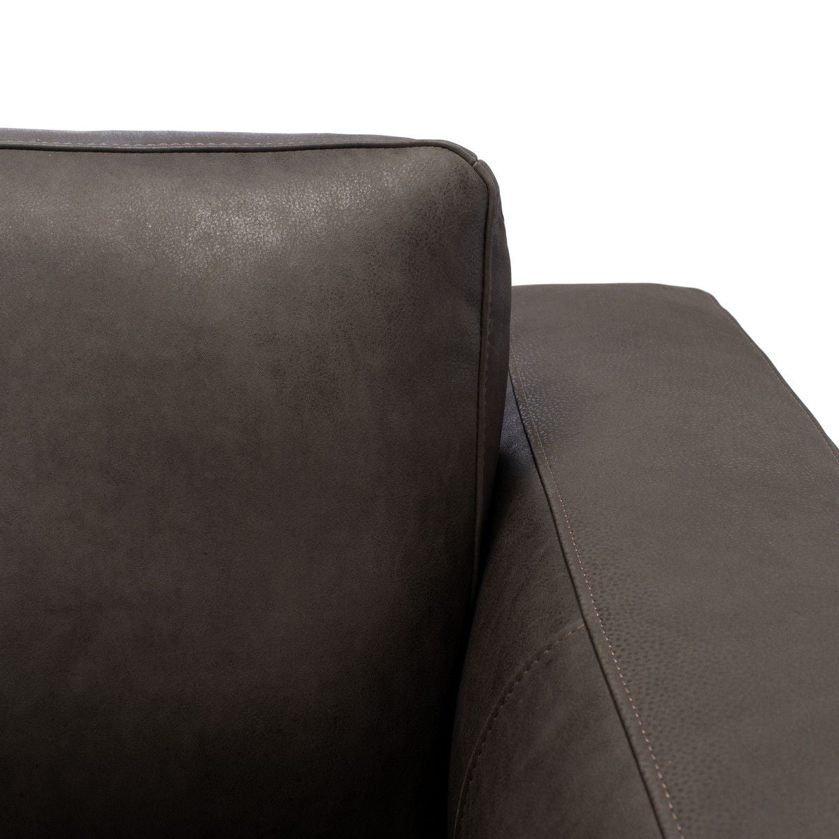 Safavieh Elyssa Leather Sofa - Graphite | Sofas | Modishstore - 5