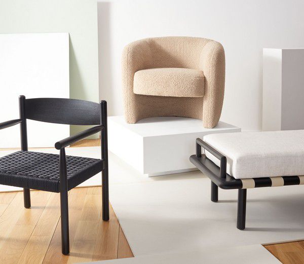 Safavieh Adalee Danish Rope Accent Chai - Black | Accent Chairs | Modishstore - 5