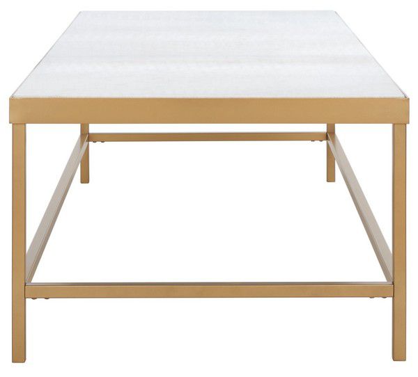 Safavieh Caralyn Rect Marble Coffee Tab - White | Coffee Tables | Modishstore - 5
