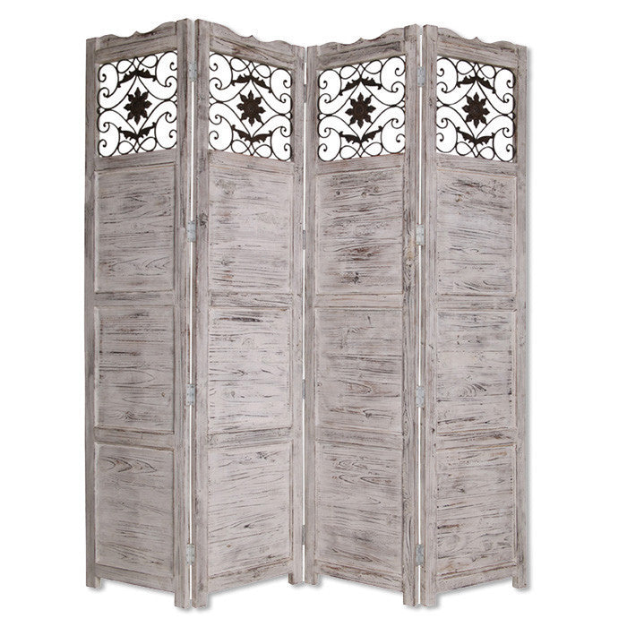 Screen Gems Nantucket Screen - White-1 | Room Divider | Modishstore