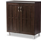 baxton studio excel modern and contemporary dark brown sideboard storage cabinet | Modish Furniture Store-2