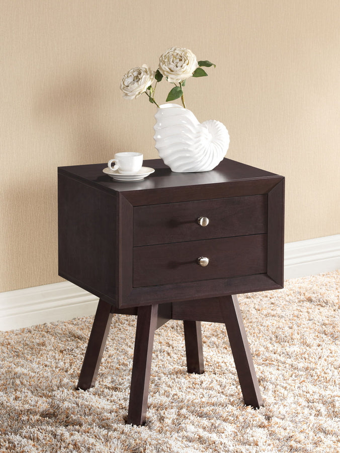 baxton studio warwick brown modern accent table and nightstand | Modish Furniture Store-2