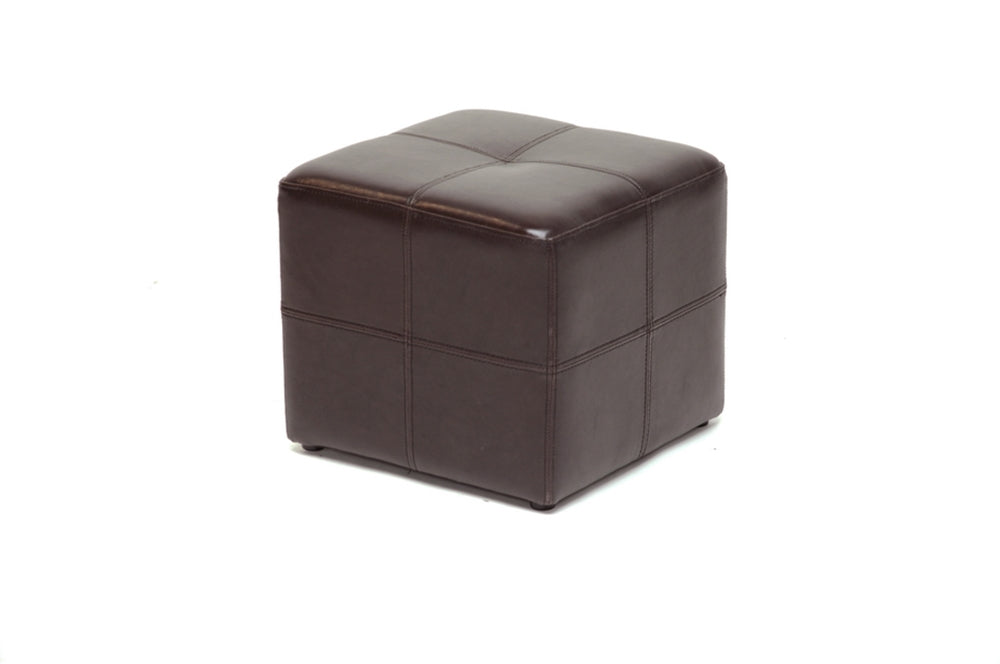 Baxton Studio Nox Dark Brown Ottoman | Modishstore | Ottomans