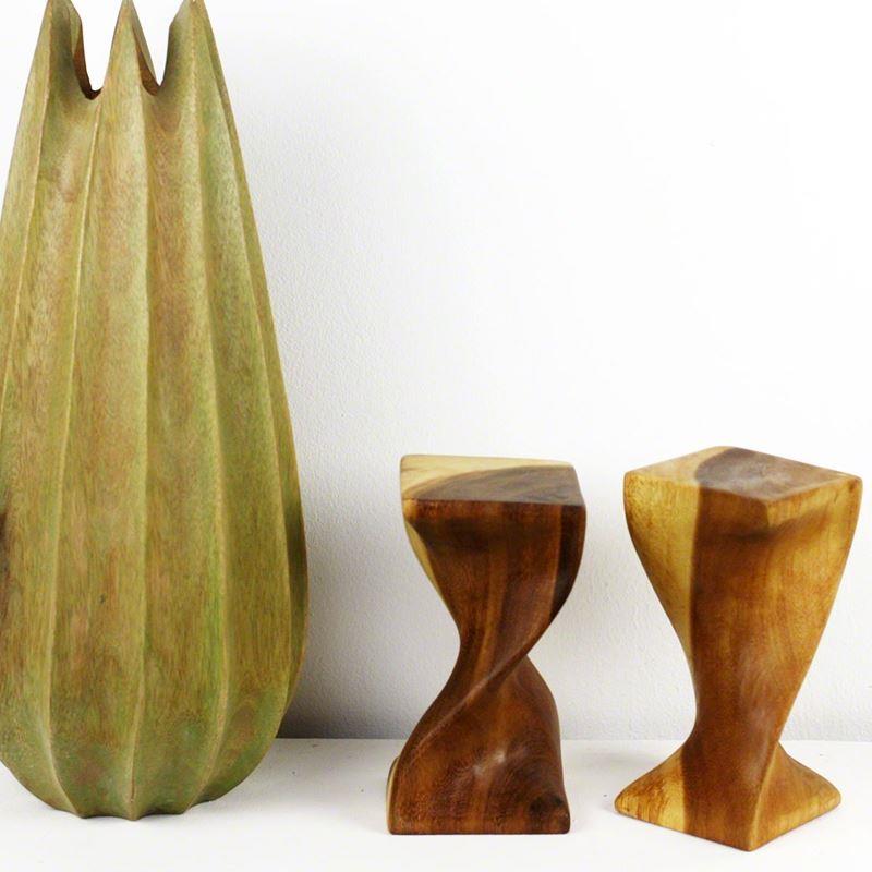 Haussmann Mini Single Twist Stool 4" Sq - Set of 2 | Stools & Benches | Modishstore-6