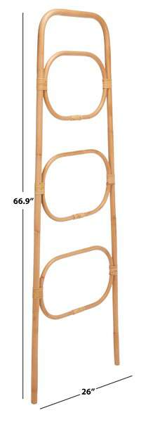 Safavieh Keita 3 Tier Towel Hanger - Natural | | Modishstore - 4