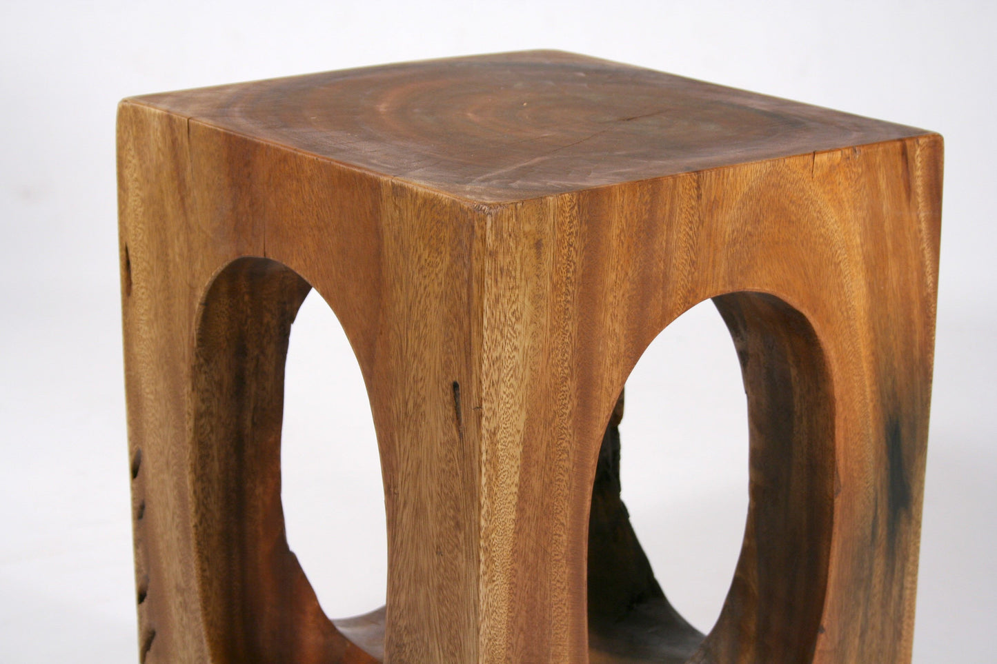 Strata Furniture Windows End Table in Walnut - 4