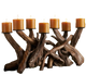 Driftwood Natural Dark Candelabra, Horizontal & Vertical | Candle Holders | Modishstore-6