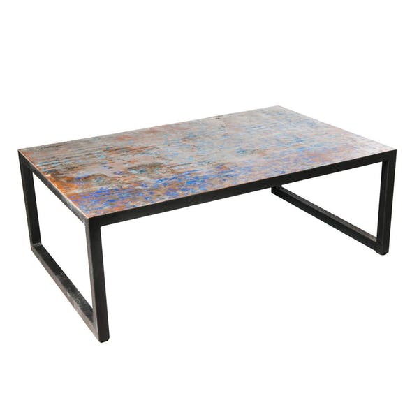 Large Metal Recycled Oil Drum Coffee Table | Coffee Tables | Modishstore - 6