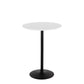 Pebble Mid-Century Modern Table Adjusts from Dining to Bar in Black Metal and White Wood By LumiSource | Dining Tables | Modishstore - 8