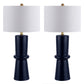 Safavieh Ellaria Ceramic Table Lamp Set Of 2 - Navy | Table Lamps | Modishstore