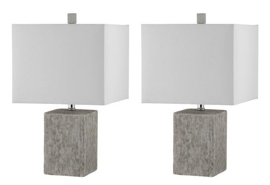 Safavieh Jaxon Ceramic Table Lamp Set Of 2 - Grey | Table Lamps | Modishstore