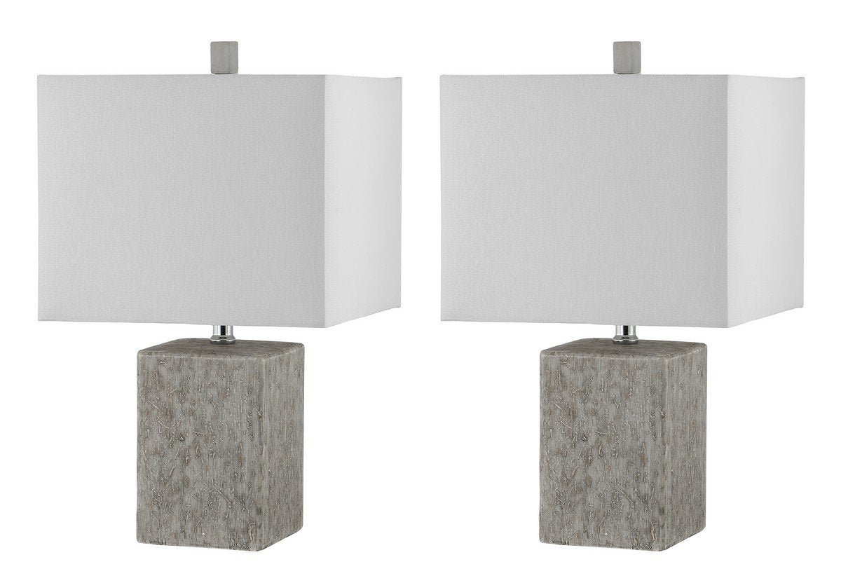 Safavieh Jaxon Ceramic Table Lamp Set Of 2 - Grey | Table Lamps | Modishstore