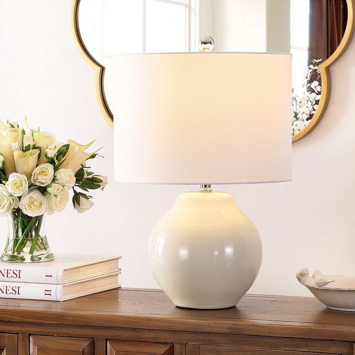 Safavieh Zaid Resin Table Lamp - Ivory | Table Lamps | Modishstore - 3